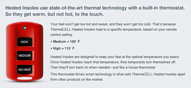 Heated insoles - how they work ©  SW